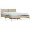 Image de vidaXL Bedframe bewerkt hout metaal sonoma eikenkleurig 140x200 cm3279998