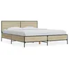 Image de vidaXL Bedframe bewerkt hout metaal sonoma eikenkleurig 160x200 cm3280008