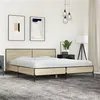 Image de vidaXL Bedframe bewerkt hout metaal sonoma eikenkleurig 200x200 cm3280018