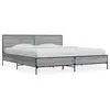 Image de vidaXL Bedframe bewerkt hout metaal grijs sonoma eiken 200x200 cm3280020