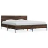 Image de vidaXL Bedframe bewerkt hout metaal bruin eikenkleur 200x200 cm3280021