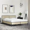 Image de vidaXL Cadre de lit chêne sonoma 120x190 cm bois d'ingénierie et métal, lit, meuble de chambre à coucher, sommier, lit 3280023