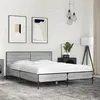 Image de vidaXL Cadre de lit sonoma gris 120x190 cm bois d'ingénierie et métal, lit, meuble de chambre à coucher, sommier, lit 3280025