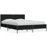 Image de vidaXL Bedframe LED bewerkt hout metaal zwart 140x190 cm3280032