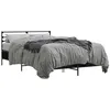 Image de vidaXL Bedframe bewerkt hout metaal zwart 120x190 cm3280067