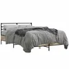 Image de vidaXL Bedframe bewerkt hout metaal sonoma eikenkleurig 120x190 cm3280068