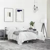 Image de vidaXL Bedframe bewerkt hout metaal bruin eikenkleur 135x190 cm3280076