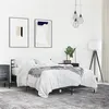 Image de vidaXL Bedframe LED bewerkt hout metaal zwart 140x190 cm3280077