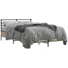 Image de vidaXL Bedframe bewerkt hout metaal sonoma eikenkleurig 90x190 cm3280078