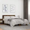 Image de vidaXL Bedframe bewerkt hout metaal gerookt eikenkleurig 135x190 cm3280124
