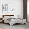 Image de vidaXL Cadre de lit chêne fumé 120x190 cm bois d'ingénierie et métal, lit, lit d'invité, lit double, meuble de chambre à 3280204