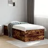 Image de vidaXL Bedframe bewerkt hout gerookt eikenkleurig 100x200 cm3280962
