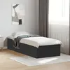 Image de vidaXL Cadre de lit noir 100x200 cm bois d'ingénierie, meuble de chambre à coucher, sommier, lit à panneaux, lit, lit 3281050
