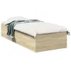 Image de vidaXL Cadre de lit chêne sonoma 100x200 cm bois d'ingénierie, meuble de chambre à coucher, sommier, lit à panneaux, lit, 3281051