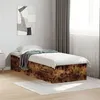 Image de vidaXL Cadre de lit chêne fumé 90x190 cm bois d'ingénierie, meuble de chambre à coucher, sommier, lit à panneaux, lit, lit 3281067
