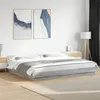 Image de vidaXL Bedframe met LED-verlichting grijs sonoma eiken 200x200 cm3281075