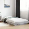 Image de vidaXL Cadre de lit avec lumières LED sonoma gris 100x200 cm, meuble de chambre à coucher, sommier, lit de palette, lit, lit 3281117