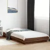 Image de vidaXL Bedframe met LED-verlichting bruin eikenkleur 100x200 cm3281118