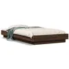 Image de vidaXL Bedframe met LED-verlichting bruin eikenkleurig 75x190 cm3281160