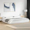 Image de vidaXL Cadre de lit blanc 200x200 cm bois d'ingénierie, meuble de chambre à coucher, sommier, lit de palette, lit, lit 3281161
