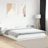 Image de vidaXL Cadre de lit blanc 150x200 cm bois d'ingénierie, meuble de chambre à coucher, sommier, lit de palette, lit, lit 3281182