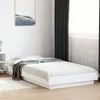 Image de vidaXL Cadre de lit blanc 90x200 cm bois d'ingénierie, meuble de chambre à coucher, sommier, lit de palette, lit, lit 3281210