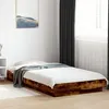 Image de vidaXL Cadre de lit chêne fumé 90x190 cm bois d'ingénierie, meuble de chambre à coucher, sommier, lit de palette, lit, lit 3281242