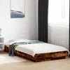 Image de vidaXL Cadre de lit chêne fumé 75x190 cm bois d'ingénierie, meuble de chambre à coucher, sommier, lit de palette, lit, lit 3281249