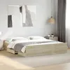 Image de vidaXL Cadre de lit avec tiroirs chêne sonoma 200x200 cm, lit, lit de rangement, cadre de lit double, lit double, meuble de 3280267