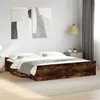 Image de vidaXL Bedframe met lades bewerkt hout gerookt eikenkleurig 200x200 cm3280269