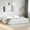Image de Cadre de lit avec tiroirs sans matelas blanc 180x200 cm