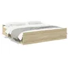 Image de vidaXL Cadre de lit à tiroirs chêne sonoma 180x200cm bois d'ingénierie, lit, lit de rangement, cadre de lit double, lit 3280274