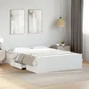 Image de vidaXL Cadre de lit avec tiroirs blanc 120x200 cm bois d'ingénierie, lit, lit de rangement, cadre de lit double, lit double 3280300