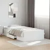 Image de Cadre de lit avec tiroirs sans matelas blanc 90x190 cm