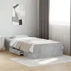 Image de vidaXL Bedframe met lades bewerkt hout betongrijs 75x190 cm3280352