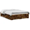 Image de vidaXL Bedframe met lades bewerkt hout gerookt eikenkleurig 140x190 cm3280402