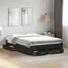 Image de vidaXL Cadre de Lit avec Tiroirs, Sommier à Lattes, Lit Adulte, Lit Double de Chambre à Coucher Intérieur, Noir 135x190 cm 3280406
