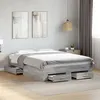 Image de vidaXL Bedframe met lades bewerkt hout grijs sonoma eiken 120x190 cm3280417