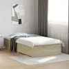 Image de vidaXL Cadre de Lit et Tiroirs, Sommier à Lattes, Lit Adulte, Lit Simple de Chambre à Coucher Intérieur, Chêne Sonoma 3280442