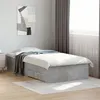 Image de vidaXL Cadre de Lit et Tiroirs, Sommier à Lattes, Lit Adulte, Lit Simple de Chambre à Coucher Intérieur, Gris Béton 75x190 3280443