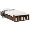 Image de vidaXL Bedframe bewerkt hout bruin eikenkleur 90x200 cm3280614