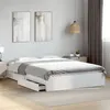 Image de Cadre de lit avec tiroirs sans matelas blanc 160x200 cm