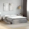 Image de vidaXL Bedframe met lades bewerkt hout betongrijs 150x200 cm3280653