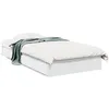 Image de vidaXL Cadre de lit avec tiroirs blanc 90x190 cm bois d'ingénierie, lit, lit de rangement, cadre de lit simple, lit simple, meuble de chambre, sommier