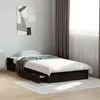 Image de vidaXL Cadre de lit avec tiroirs noir 90x190 cm bois d'ingénierie, lit, lit de rangement, cadre de lit simple, lit simple, 3280707
