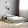 Image de vidaXL Cadre de lit et tiroirs chêne sonoma 90x190cm bois d'ingénierie, lit, lit de rangement, cadre de lit simple, lit 3280708