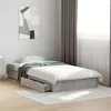 Image de vidaXL Cadre de lit et tiroirs gris béton 90x190 cm bois d'ingénierie, lit, lit de rangement, cadre de lit simple, lit 3280709