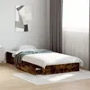 Image de vidaXL Cadre de lit et tiroirs chêne fumé 90x190 cm bois d'ingénierie, lit, lit de rangement, cadre de lit simple, lit 3280710