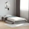 Image de vidaXL Cadre de lit et tiroirs sonoma gris 90x190 cm bois d'ingénierie, lit, lit de rangement, cadre de lit simple, lit 3280711