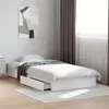 Image de vidaXL Cadre de lit avec tiroirs blanc 75x190 cm bois d'ingénierie, lit, lit de rangement, cadre de lit simple, lit simple, 3280713